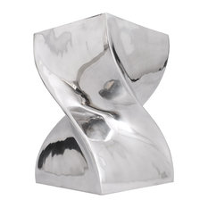 vidaXL Stool/Side Table Twisted Shape, Aluminium