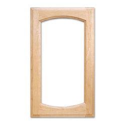 Kathryn Deluxe Glass Cabinet from CabinetNow.com shown in Maple - Kitchen Cabinetry