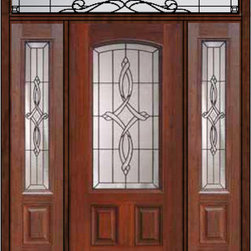 Prehung Side lights-Transom Door 80 Fiberglass Marsais Arch Lite - Front Doors