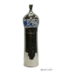 Modern Chinese Fusion Porcelain Decor Vase - Vases