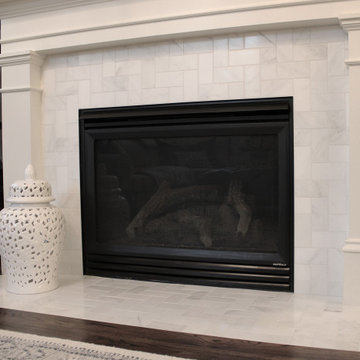 Gorgeous Tiled Fireplace Surround - Tile & Installation by Exact Tile Inc
