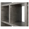 Tema Berlin 5 Levels 150 Wood Bookcase, Concrete Look
