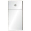 Trumeau Framed Mirror with Etched Star, Polished Stainless Steel