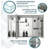 36"x30" LED Medicine Cabinet Defogger, LED Magnifying Mirror, Electrical Outlets
