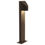 Sonneman - Shear 16" Bollard, Textured Bronze, 22" - Beautifully executed forms of sculptural presence and simplicity that are equally at home inside or out.