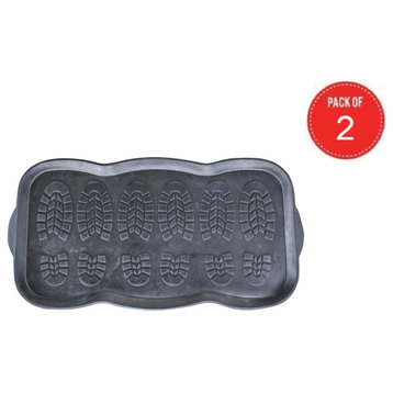 Amerihome Rubber Boot and Shoe Mat, Set of 2