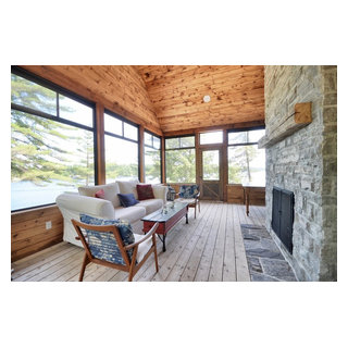 Muskoka Cottage & Boathouse - Rustic - Sunroom - Toronto - by ...