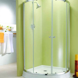 Fleurco Banyo Amalfi Arc 4 36" x 36" Frameless Shower Enclosure EAX364 - Bath Products