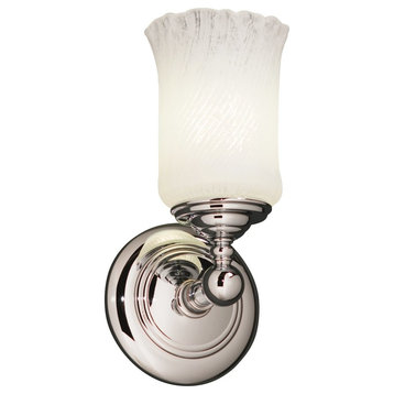 Justice Designs Veneto Luce Tradition 1-LT Wall Sconce - Polished Chrome