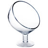 Slant Cut Glass Terrarium Bowl (H:9" W:7") Stem Candy Buffet Dish Display, 08"x