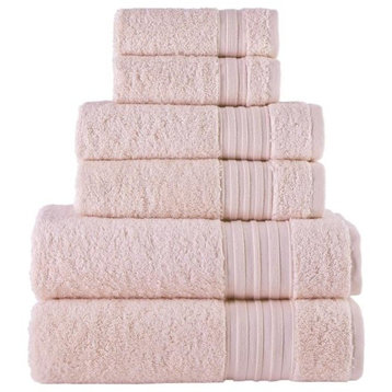 Blush 6-Piece Turkish Cotton Towel Set