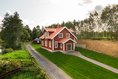 Bild på en lantlig trädgård