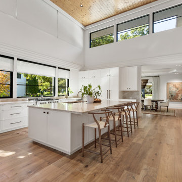 Modern Sunlit Kitchen with Expansive Open Layout