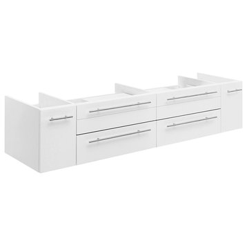 Fresca FCB6172-VSL Lucera 72" Double Wall Mounted Vanity Cabinet - White