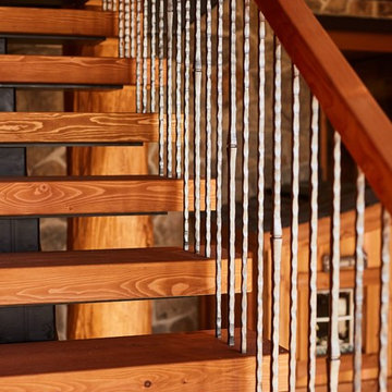 Fir Treads with Hand Hammered Spindles