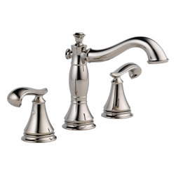 Delta Cassidy Two Handle Wide Spread Lavatory w/ Metal Pop-Up - Bathroom Sink Faucets