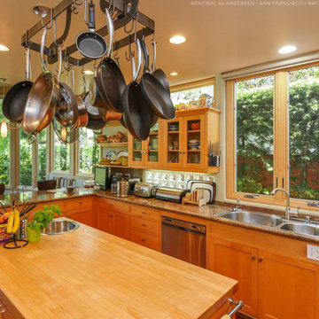 New Wood Windows in Awesome Kitchen - Renewal by Andersen San Francisco Bay Area