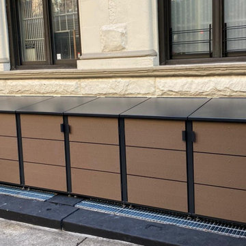 6-Module Standard Trash & Recycling in Coffee