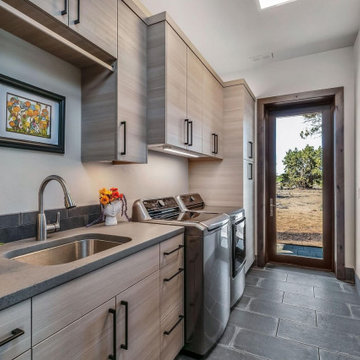 Laundry Room Cabinets with Concrete-Look Counters - Bend, OR