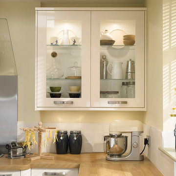 Burford Gloss Ivory Shaker Style Kitchen