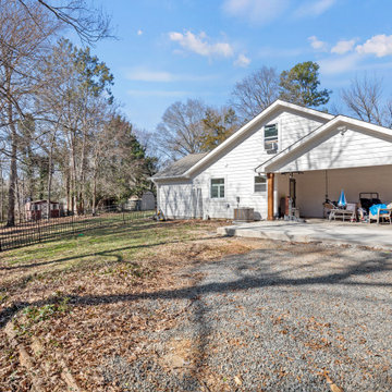 Gravel Driveway and Side Yard Perspective
