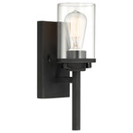 Designers Fountain - Jedrek 1-Light Wall Sconce, Black - Whether used in a light industrial setting or a more transitional interior, Jedrek is today's answer for an updated versatile look.