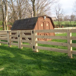 4 Rail Kentucky Post and Board Fence - Home Fencing And Gates