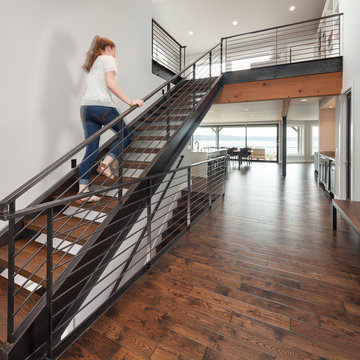 Beach Home Remodel - Open Steel Stair