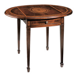 Inviting Home Inc. - Inlaid Drop-Leaf Table - Dining Tables