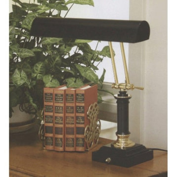 House of Troy P14-233 14" Piano / Desk Lamp - Black / Polished Brass Accents