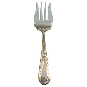 S BETSY PATTERSON PLAIN-STIEFF STERLING PICKLE/OLIVE FORK 