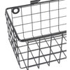 DII 5.5" Modern Style Iron Wire Small Wall Baskets in Black (Set of 2)