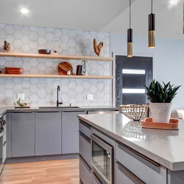 Modern Kitchen & Living Room Remodel by Priority Remodeling in Sherman Oaks, CA