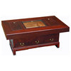 Oriental Rectangular Bold Thick Wood Drawers Coffee Table Hcs5305