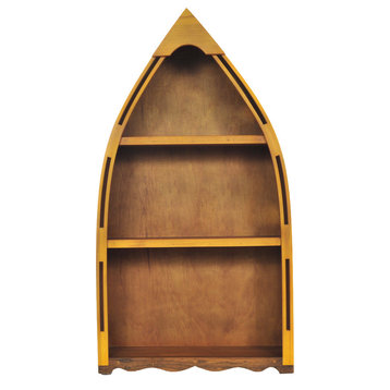 Canoe Book Shelf Small handmade wooden boat