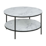 Alismar Round Coffee Table With Shelf