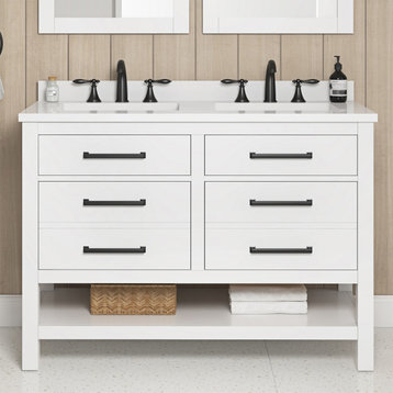 OVE Decors Chase 48 in. Double Sink Bathroom Vanity, Pure White