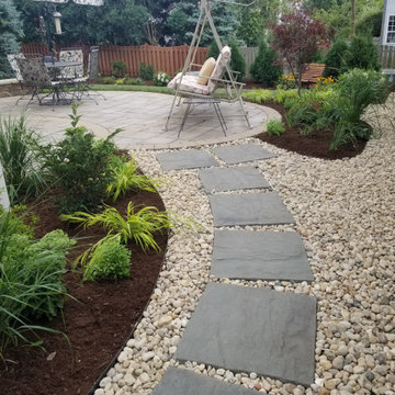 Lake Zurich Backyard Landscape and All New Front Yard Landscape Curb Appeal