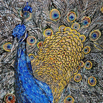 Mosaic Designs, Colorful Peacock I Mozaico