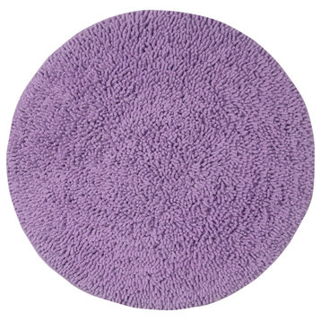 Fantasia Collection Bath Rug 30" Round, Purple