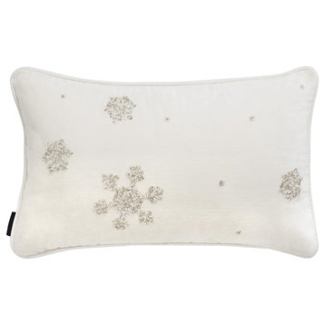 Safavieh Falling Snow Pillow White 20" X 12"