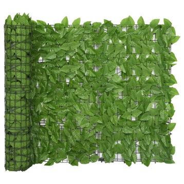 Vidaxl Balcony Screen With Green Leaves 157.5"x39.4"