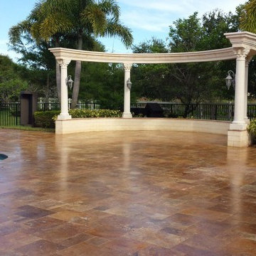 Pool Deck Sealed with Cobble Loc