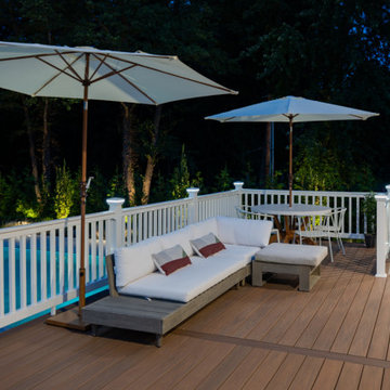 Rumson NJ: Inground Pool, Deck, Outdoor Kitchen, Outdoor Shower, Landscape, Shed