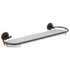 Frosted Glass Bathroom Shelf With Moka Frame