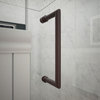 DreamLine Unidoor Plus 46-46.5"W Frameless Hinged Shower Door, Oil Rubbed Bronze