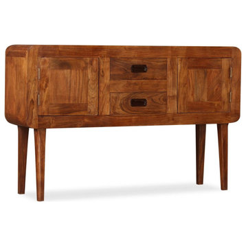 vidaXL Sideboard Storage Console Table Sideboard Solid Wood with Honey Finish
