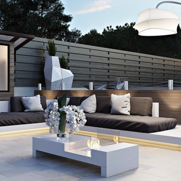 3D Architectural Render for a Unique Terrace