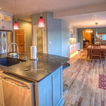 Galley Kitchen into Open Entertaining Space