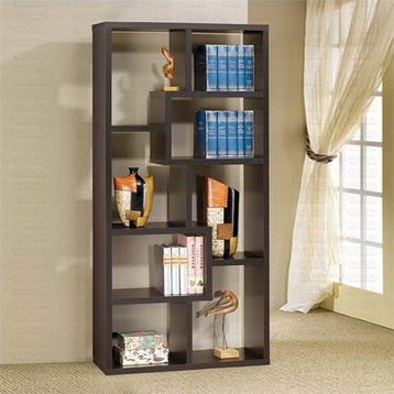 Coaster Theo Transitional 10-shelf Wood Bookcase Cappuccino